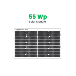 Kumar Solar Mono PERC, Half Cut 55 Wp, 12 V Portable Solar Panel for Home Lighting System & DIY Projects