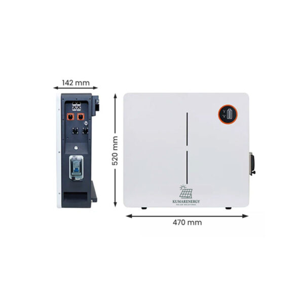 CAML 51.2 V 100 Ah, 5.12 kWh LiFePO4 Battery - Wall Mount - Image 2
