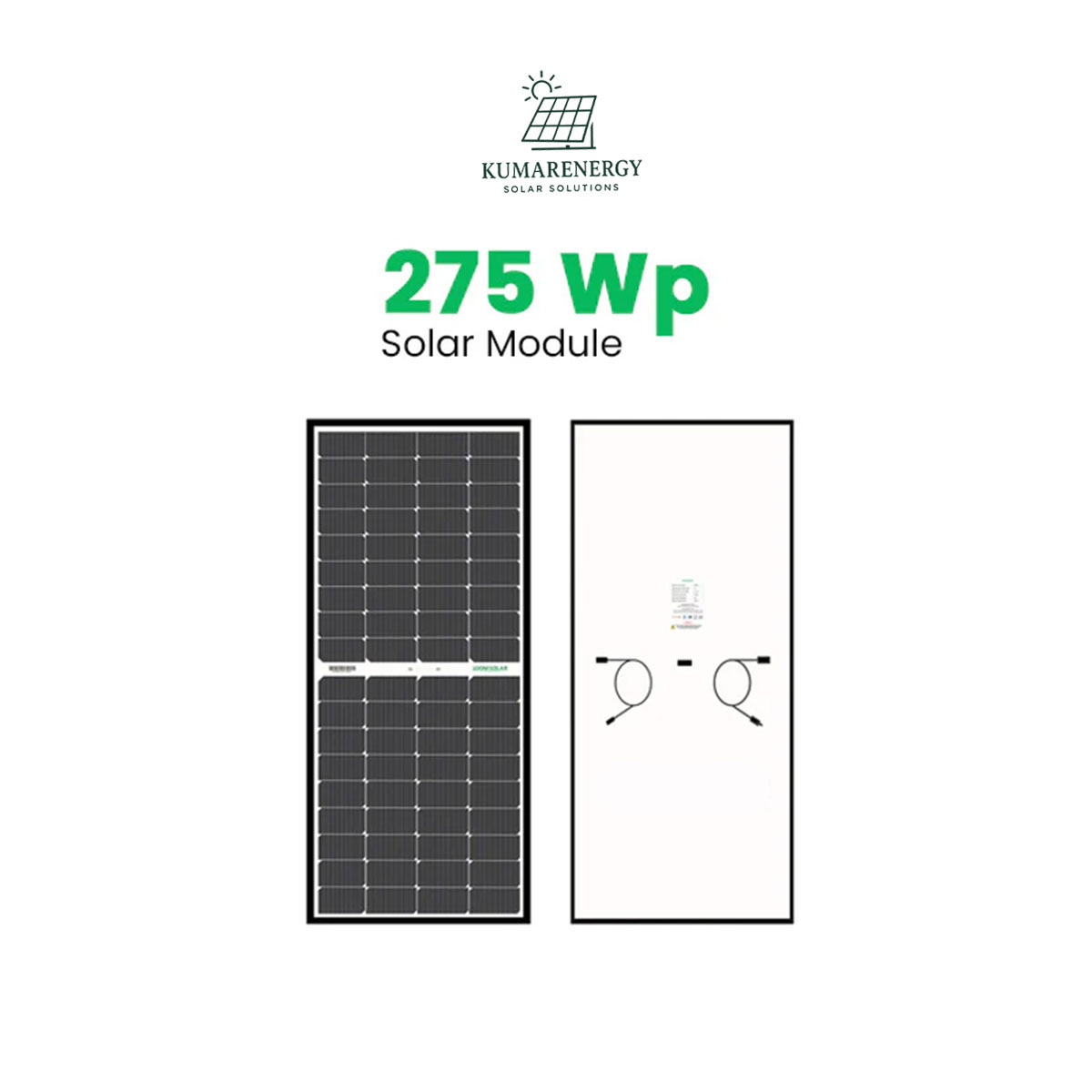 Kumar Solar Mono PERC, Half Cut 275 Wp, 12 V Solar Panel for Inverter Battery Charging